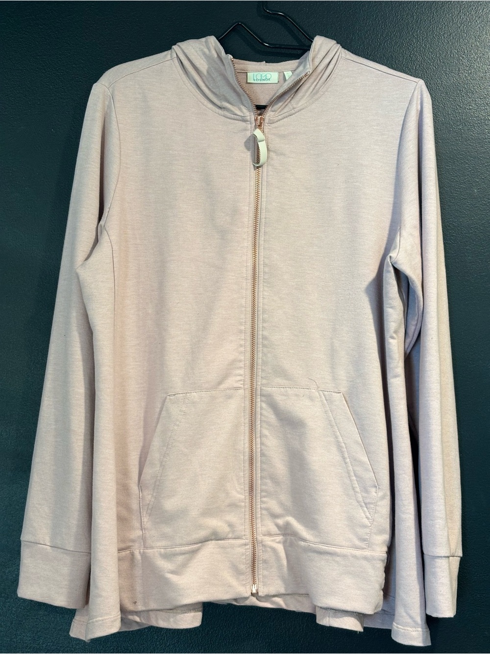 Lila Rose Lightweight Full-Zip Hoodie Jacket in Dusty Pink